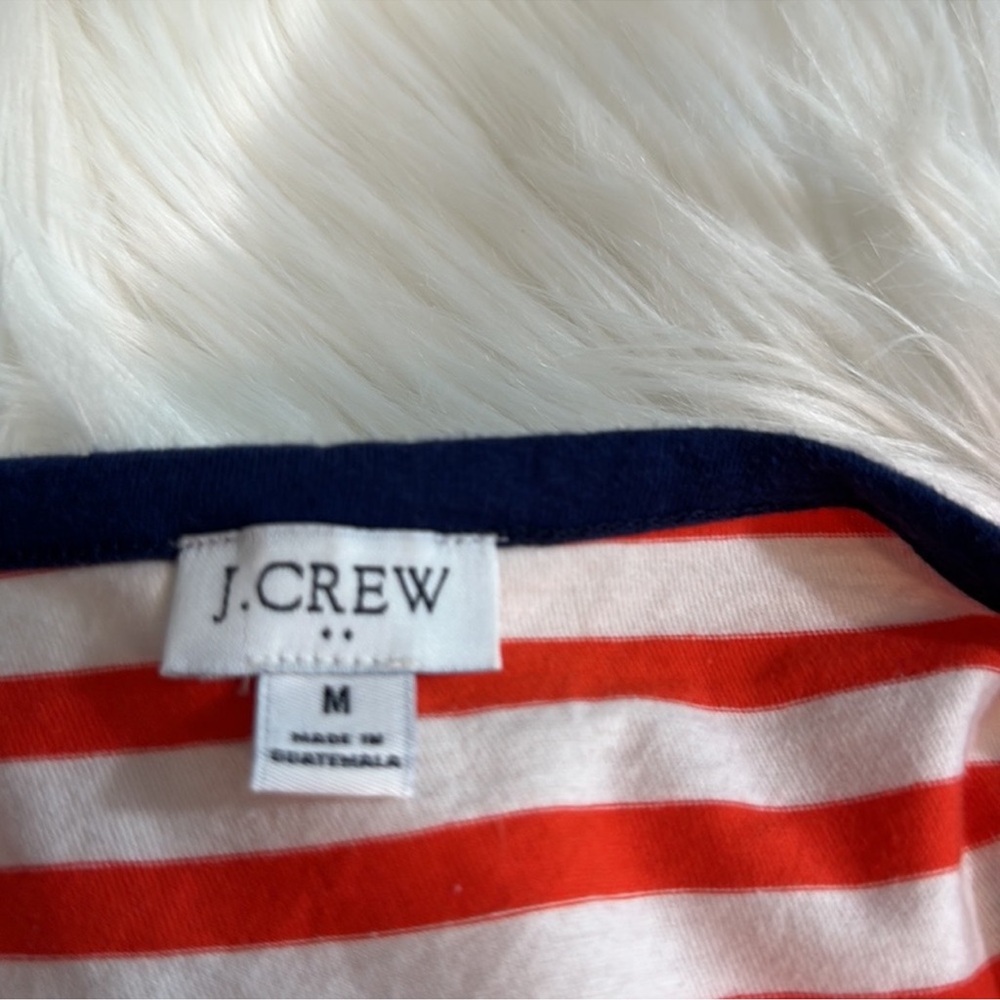 J. Crew Red & White Striped Tee Shirt Dress - Picture 5 of 6